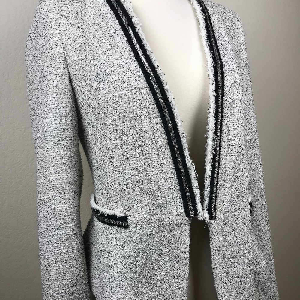 Zara Off White/Black Tweed Jacket
